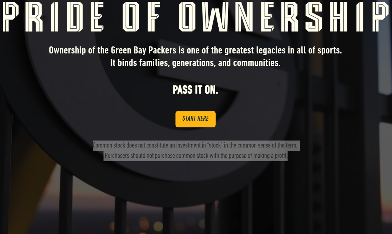 green bay packers shares for sale