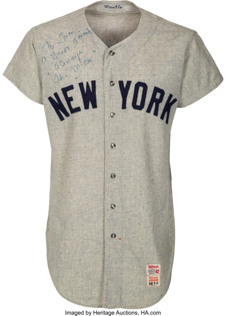 Mickey Mantle last game worn jersey