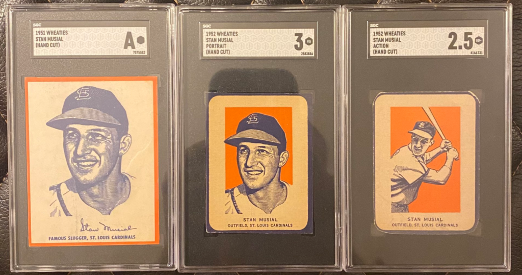 Stan Musial 1950s Wheaties cards