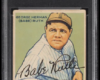 autographed Babe Ruth baseball card