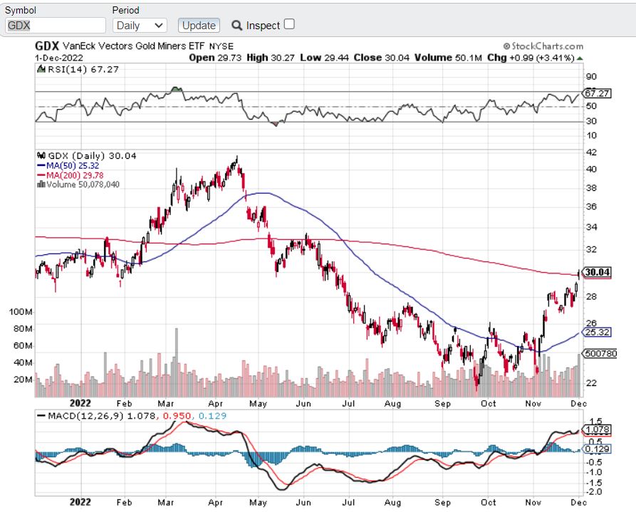 Gold Miners ETF chart